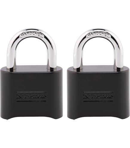 Master Lock - Black 40mm 4 Digit Combination Padlock - General